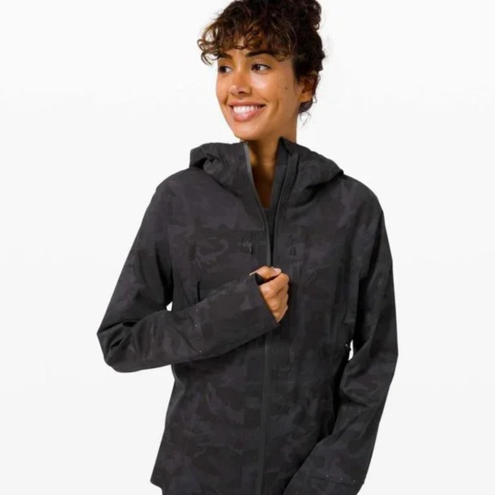 Lululemon Break a Trail Waterproof Camo Zip Up Jacket